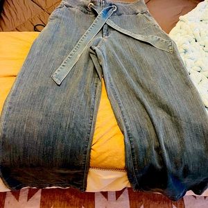 Express jeans size 14 wide leg cargo jeans